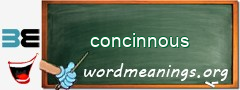 WordMeaning blackboard for concinnous